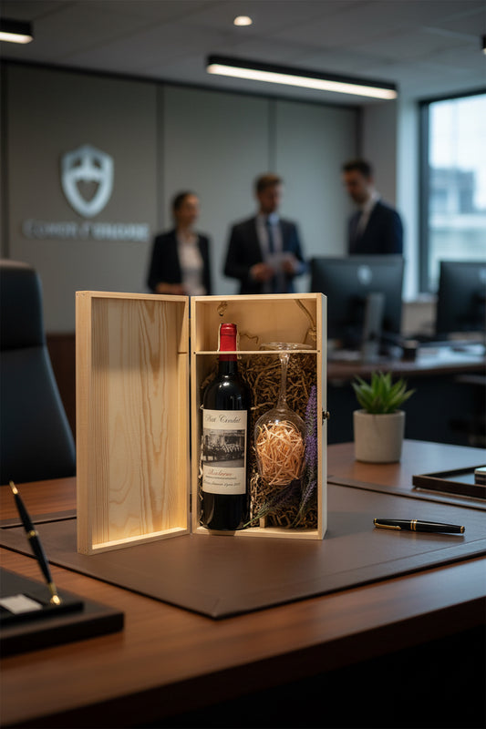 Chic Wine Pairing Wood Gift